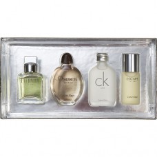 CALVIN KLEIN VARIETY by Calvin Klein 4 PIECE MENS MINI VARIETY WITH ETERNITY & OBSESSION & CK ONE & ESCAPE AND ALL ARE EDT .5 OZ MINIS