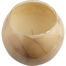 IVORY CANDLE GLOBE by IVORY CANDLE GLOBE THE INSIDE OF THIS 4 in POLISHED GLOBE IS PAINTED WITH WAX TO CREATE SWIRLS OF GOLD AND RICH HUES AND COMES IN A SATIN COVERED GIFT BOX. CANDLE IS FILLED WITH A TRANSLUCENT WAX AND SCENTED WITH MYSTERIA. BURNS APPR
