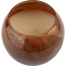 MAHOGANY CANDLE GLOBE by Mahogany Candle Globe THE INSIDE OF THIS 4 in POLISHED GLOBE IS PAINTED WITH WAX TO CREATE SWIRLS OF GOLD AND RICH HUES AND COMES IN A SATIN COVERED GIFT BOX. CANDLE IS FILLED WITH A TRANSLUCENT WAX AND SCENTED WITH MYSTERIA. BURN