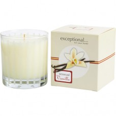 VANILLA SENSUAL - LIMITED EDITION by Exceptional Parfums SENSUAL VANILLA SCENTED 6 OZ TAPERED GLASS JAR CANDLE.