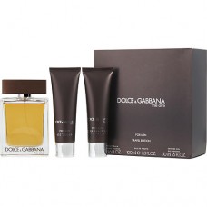 THE ONE by Dolce & Gabbana EDT SPRAY 3.3 OZ & AFTERSHAVE BALM 1.6 OZ & SHOWER GEL 1.6 OZ (TRAVEL EDITION)