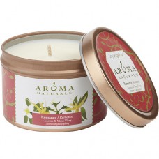 ROMANCE AROMATHERAPY by Romance Aromatherapy ONE 2.5x1.75 inch TIN SOY AROMATHERAPY CANDLE.  COMBINES THE ESSENTIAL OILS OF YLANG YLANG & JASMINE TO CREATE PASSION AND ROMANCE. BURNS APPROX. 15 HRS.