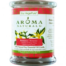 ROMANCE AROMATHERAPY by Romance Aromatherapy ONE 3X3.5 inch MEDIUM GLASS PILLAR SOY AROMATHERAPY CANDLE.  COMBINES THE ESSENTIAL OILS OF YLANG YLANG & JASMINE TO CREATE PASSION AND ROMANCE.  BURNS APPROX. 45 HRS. - U