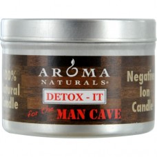 DETOX-IT AROMATHERAPY by  ONE 2.5x1.75 inch SOY/BEESWAX BLEND AROMATHERAPY CANDLE FOR THE MAN CAVE. REBALANCE ROOM ODORS WITH NATURAL BEESWAX, SUNFLOWER, SOY & RICE BRAN WAX.  BURNS APPROX. 15 HRS.