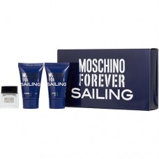 MOSCHINO FOREVER SAILING by Moschino EDT .12 OZ MINI & AFTERHAVE BALM .8 OZ & SHOWER GEL .8 OZ