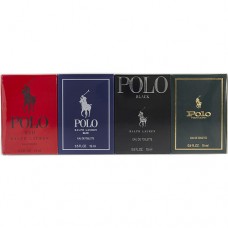 RALPH LAUREN VARIETY by Ralph Lauren 4 PIECE MINI VARIETY WITH POLO & POLO BLUE & POLO BLACK & POLO RED AND ALL EDT .5 OZ