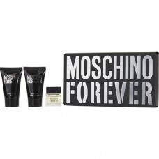 MOSCHINO FOREVER by Moschino EDT .12 OZ MINI & AFTERSHAVE BALM .8 OZ & SHOWER GEL .8 OZ