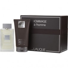 LALIQUE HOMMAGE A L'HOMME by Lalique EDT SPRAY 3.4 OZ & HAIR AND SHOWER GEL 5 OZ