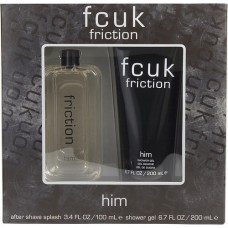 FCUK FRICTION by French Connection AFTERSHAVE SPLASH 3.4 OZ & SHOWER GEL 6.7 OZ