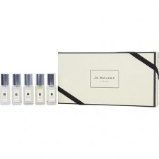 JO MALONE VARIETY by Jo Malone 5 PIECE MINI VARIETY WITH LIME BASIL AND MANDARIN & ENGLISH PEAR AND FREESIA & BLACKBERRY AND BAY & WILD BLUEBELL & WOOD SAGE AND SEA SALT AND ALL ARE COLOGNE SPRAY 0.3 OZ MINIS
