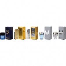 PACO RABANNE VARIETY by Paco Rabanne 5 PIECE MENS MINI VARIETY WITH 1 MILLION & 1 MILLION LUCKY & INVICTUS & INVICTUS AGUA & PURE XS AND ALL ARE MINIS