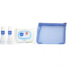 Mustela by Mustela Bebe on the Go Set - Gentle Cleansing Gel 1.7 oz, Hydra Bb Body Lotion 1.7 oz, Facial Cleansing Wipes 25 ct